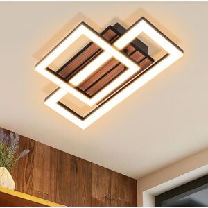 ZMH Musta LED-kattovalaisin, 14 W, lämmin valkoinen 3000 K, puuviimeistely, eteiseen ZMH Musta LED-kattovalaisin, 14 W, lämmin valkoinen 3000 K, puuviimeistely, eteiseen