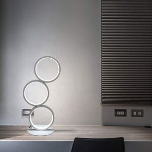 ZMH LED-pöytävalaisin, moderni yöpöytävalaisin, alumiinirengaskoristeinen yövalo ZMH LED-pöytävalaisin, moderni yöpöytävalaisin, alumiinirengaskoristeinen yövalo