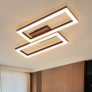 ZMH 3000K 50CM LED-kattovalaisin, musta puinen suorakaiteen muotoinen eteiseen ZMH 3000K 50CM LED-kattovalaisin, musta puinen suorakaiteen muotoinen eteiseen