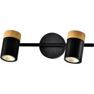 NETTLIFE - kattovalaisin, 2 mustaa puuspottia, GU10, LED säädettävä, 330°, eteiseen, autotalliin, olohuoneeseen Keittiöön, ilman, polttimoa NETTLIFE - kattovalaisin, 2 mustaa puuspottia, GU10, LED säädettävä, 330°, eteiseen, autotalliin, olohuoneeseen Keittiöön, ilman, polttimoa