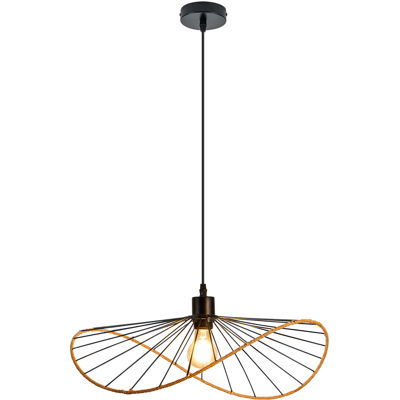 NETTLIFE riippuvalaisin musta retro boheemi riippuvalaisin E27 50cm (ilman lamppua) NETTLIFE riippuvalaisin musta retro boheemi riippuvalaisin E27 50cm (ilman lamppua)
