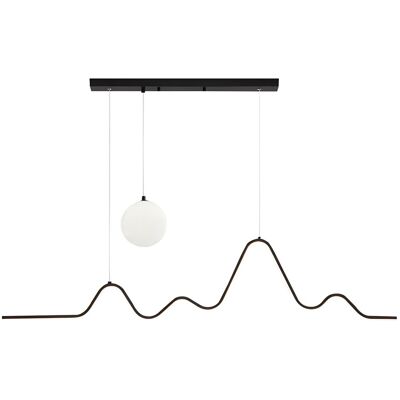 TOOLIGHT riippuvalaisin LHJ033-CP musta, harjattu kulta, 128x2x25cm TOOLIGHT riippuvalaisin LHJ033-CP musta, harjattu kulta, 128x2x25cm