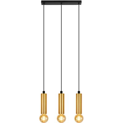 NETTLIFEKultainen, riippuvalaisin, 3 lamppua, riippuvalaisin - riippuvalaisin, ruokapöytä, E27, teollinen, metallinen, riippuvalaisin NETTLIFEKultainen, riippuvalaisin, 3 lamppua, riippuvalaisin - riippuvalaisin, ruokapöytä, E27, teollinen, metallinen, riippuvalaisin