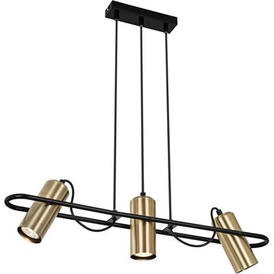 NETTLIFE Vintage - riippuvalaisin, 3 liekkiä, ruokailutilan riippuvalaisin, kulta, teollinen muotoilu, GU10 NETTLIFE Vintage - riippuvalaisin, 3 liekkiä, ruokailutilan riippuvalaisin, kulta, teollinen muotoilu, GU10
