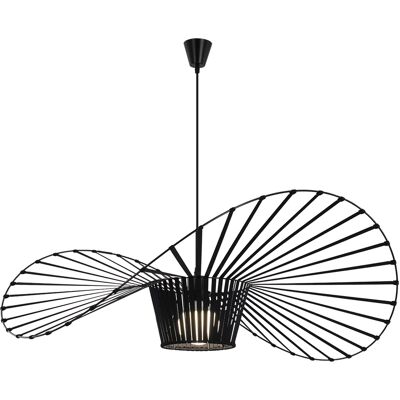 NETTLIFE riippuvalaisin E27, musta moderni, design hattu, halkaisija 140 cm polykarbonaatti, max. 40 W ilman, lamppua NETTLIFE riippuvalaisin E27, musta moderni, design hattu, halkaisija 140 cm polykarbonaatti, max. 40 W ilman, lamppua
