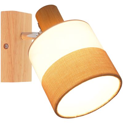 NETTLIFE LED-kattospotti 1 liekki eteisvalaisin - puinen kattovalaisin E14 vintage-kattovalaisin säädettävä 350° retro NETTLIFE LED-kattospotti 1 liekki eteisvalaisin - puinen kattovalaisin E14 vintage-kattovalaisin säädettävä 350° retro
