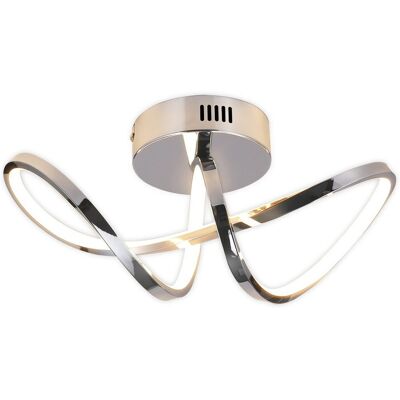 NETTLIFE LED-kattovalaisin makuuhuoneeseen, moderni muotoilu, kromi, 12 W, sisäkäyttöön, 3000 K, lämmin valkoinen NETTLIFE LED-kattovalaisin makuuhuoneeseen, moderni muotoilu, kromi, 12 W, sisäkäyttöön, 3000 K, lämmin valkoinen