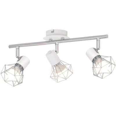 NETTLIFE liekin valkoinen kattokohdevalaisin E14 retrometallia 350° kiertopalkki 90° nivelpiste NETTLIFE liekin valkoinen kattokohdevalaisin E14 retrometallia 350° kiertopalkki 90° nivelpiste