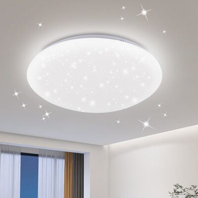 NETTLIFE LED - kattovalaisin, 12W 6000K, 25cm, neutraalin valkoinen, tähtitaivas - kattovalaisin, pyöreä eteisvalaisin, lasten makuuhuoneeseen NETTLIFE LED - kattovalaisin, 12W 6000K, 25cm, neutraalin valkoinen, tähtitaivas - kattovalaisin, pyöreä eteisvalaisin, lasten makuuhuoneeseen