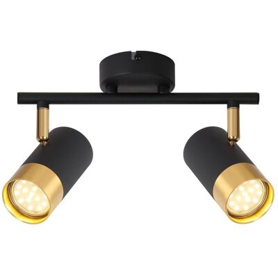 NETTLIFE GU10 kattovalaisin käytävävalaisin mustakultainen vintage - kohdevalaisin 350° kääntyvä olohuoneeseen makuuhuoneeseen keittiöön NETTLIFE GU10 kattovalaisin käytävävalaisin mustakultainen vintage - kohdevalaisin 350° kääntyvä olohuoneeseen makuuhuoneeseen keittiöön