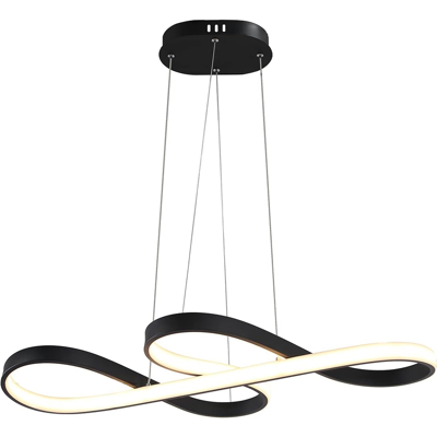 NETTLIFE LED - riippuvalaisin, musta, silikoni, halkaisija 75 cm, himmennettävä, kaukosäätimellä, moderni muotoilu, 47 W NETTLIFE LED - riippuvalaisin, musta, silikoni, halkaisija 75 cm, himmennettävä, kaukosäätimellä, moderni muotoilu, 47 W