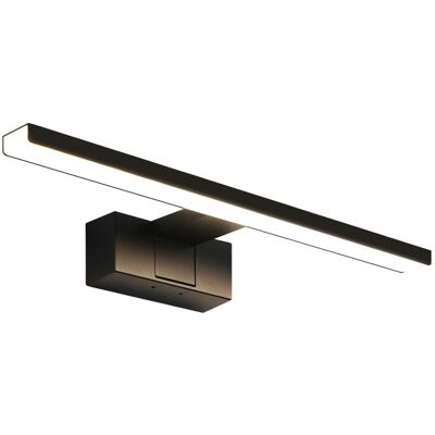 NETTLIFE LED-kylpyhuoneen seinävalaisin, peilivalaisin, IP44, 4000K valkoinen valo, 8W, 40x5, 1x12, 8 cm, musta NETTLIFE LED-kylpyhuoneen seinävalaisin, peilivalaisin, IP44, 4000K valkoinen valo, 8W, 40x5, 1x12, 8 cm, musta