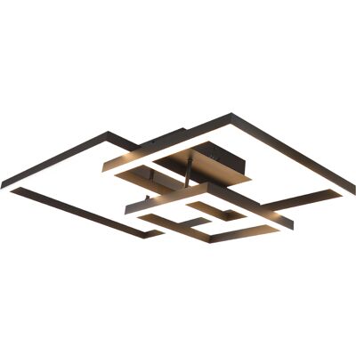 NETTLIFE LED-kattovalaisin kaukosäätimellä, musta, himmennettävä NETTLIFE LED-kattovalaisin kaukosäätimellä, musta, himmennettävä
