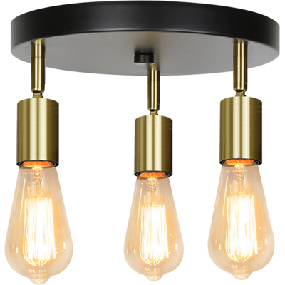 NETTLIFE - kattovalaisin, 3Kattokohdevaloa, max. 25W, E27Vintage - liekki, pyöreä, moderni KääntyväKattokruunu, makuuhuone, ruokailuhuone NETTLIFE - kattovalaisin, 3Kattokohdevaloa, max. 25W, E27Vintage - liekki, pyöreä, moderni KääntyväKattokruunu, makuuhuone, ruokailuhuone