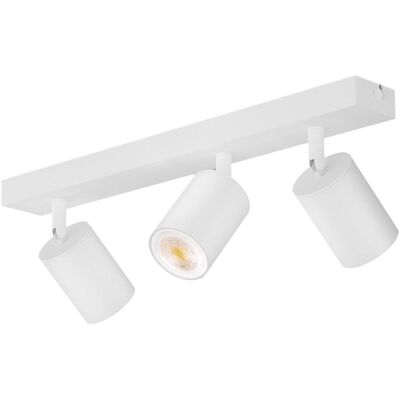 NETTLIFE 3 kohdevaloa, max 25W GU10, valkoinen kattovalaisin 350° pyörivä, moderni eteiseen, olohuoneeseen, keittiöön NETTLIFE 3 kohdevaloa, max 25W GU10, valkoinen kattovalaisin 350° pyörivä, moderni eteiseen, olohuoneeseen, keittiöön