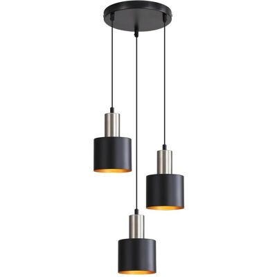 NETTLIFE ruokapöydän,riippuvalaisin,E27,vintage - riippuvalaisin,3 lamppua,mustakulta NETTLIFE ruokapöydän,riippuvalaisin,E27,vintage - riippuvalaisin,3 lamppua,mustakulta