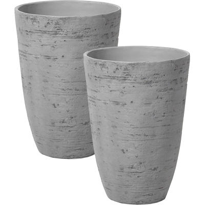 Beliani Kukkaruukkusetti 2 kpl CAMIA 35 cm Harmaa Beliani Kukkaruukkusetti 2 kpl CAMIA 35 cm Harmaa