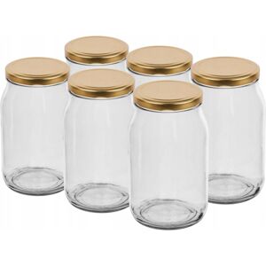 Browin Lasipurkki säilykkeitä varten kierrekorkilla 900ml 6 kpl Browin Lasipurkki säilykkeitä varten kierrekorkilla 900ml 6 kpl