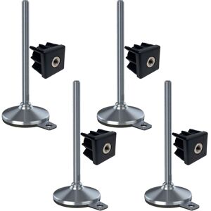 NGI Ruostumaton teräsjalka M16x230, pohja 105 mm, alusta ja kiinnitysreikä + insertti 40x40x1, 5 mm – 4 kpl:n sarja NGI Ruostumaton teräsjalka M16x230, pohja 105 mm, alusta ja kiinnitysreikä + insertti 40x40x1, 5 mm – 4 kpl:n sarja