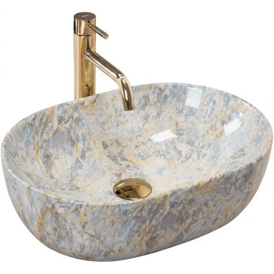 REA Malja-allas Amelia Rustrstone 48 Beige, 48X34, 5X13, 5CM REA Malja-allas Amelia Rustrstone 48 Beige, 48X34, 5X13, 5CM