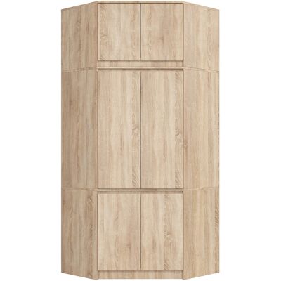 Akord S100 Kulmakaappi 100cm Sonoma saarnipuu 6 ovet 9 hyllyä Akord S100 Kulmakaappi 100cm Sonoma saarnipuu 6 ovet 9 hyllyä