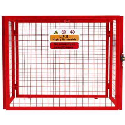 Monstershop Punainen kokoontaitettava kaasupullohäkki - 92 cm x 110 cm x 50 cm Monstershop Punainen kokoontaitettava kaasupullohäkki - 92 cm x 110 cm x 50 cm