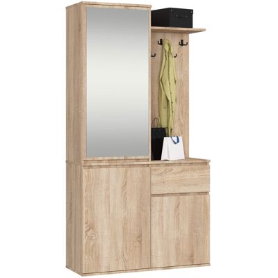 Akord Eteiskalustesarja Entro Sonoma-tammi 95x35x183 Akord Eteiskalustesarja Entro Sonoma-tammi 95x35x183