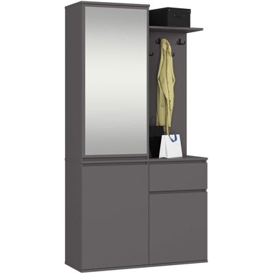 Akord Eteiskalustesarja Entro Grafiitti 95x35x183 Akord Eteiskalustesarja Entro Grafiitti 95x35x183