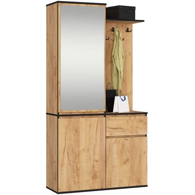 Akord Eteiskalustesarja Entro Craft-tammi 95x35x183 Akord Eteiskalustesarja Entro Craft-tammi 95x35x183