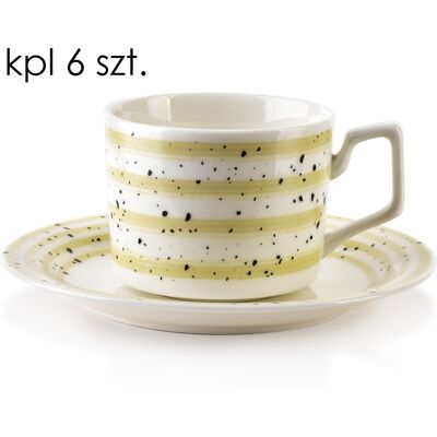 MONDEX Kuppi-aluslautasetti posliini Affekdesign JOY 8x7x6,5 cm beige 6 kpl MONDEX Kuppi-aluslautasetti posliini Affekdesign JOY 8x7x6,5 cm beige 6 kpl