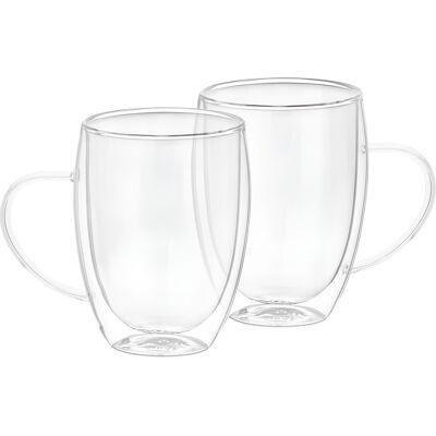Cheffinger Erä 2 Lasia Kahva 350ml Borosilikaattilasi Kestävä Cheffinger Erä 2 Lasia Kahva 350ml Borosilikaattilasi Kestävä