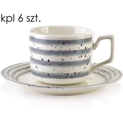 MONDEX Kahvikuppisetti posliini Affekdesign JOY 210 ml harmaa 6 kpl MONDEX Kahvikuppisetti posliini Affekdesign JOY 210 ml harmaa 6 kpl