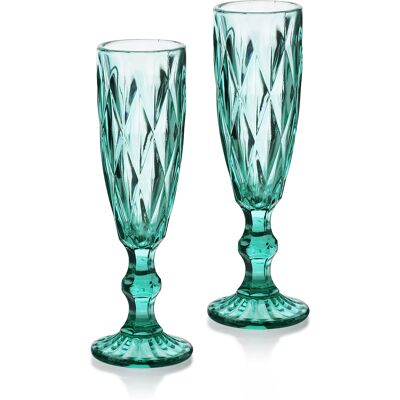 MONDEX Samppanjalasi Lasi ELISE TURQUISE 180ml/20cm Turkoosi 6 kpl MONDEX Samppanjalasi Lasi ELISE TURQUISE 180ml/20cm Turkoosi 6 kpl
