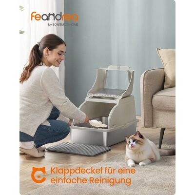 Feandrea kissan hiekkalaatikko, beige, PPT005K01 Feandrea kissan hiekkalaatikko, beige, PPT005K01