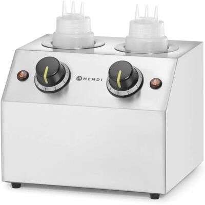 Hendi Sähköinen pullokastikkeen lämmitin, kaksinkertainen, 2 aluetta, 2 x 650 ml, 200 W Hendi Sähköinen pullokastikkeen lämmitin, kaksinkertainen, 2 aluetta, 2 x 650 ml, 200 W