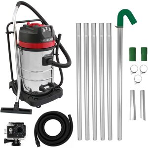 Monstershop 80 litran märkä- ja kuivaimuri, ränni-imurin varret, 5 metrin letku ja kamera Monstershop 80 litran märkä- ja kuivaimuri, ränni-imurin varret, 5 metrin letku ja kamera