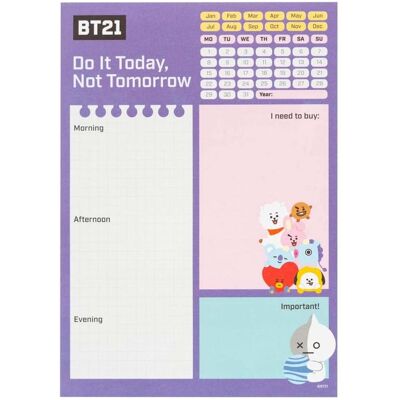 Line Friends Bt21 A5-päiväkirja BT21-hahmojen designilla ja 54 irrotettavalla arkilla Line Friends Bt21 A5-päiväkirja BT21-hahmojen designilla ja 54 irrotettavalla arkilla