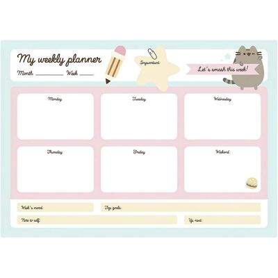 Pusheen Viikkopöytäkalenteri A4, 54 sivua, Foodie-mallisto Pusheen Viikkopöytäkalenteri A4, 54 sivua, Foodie-mallisto