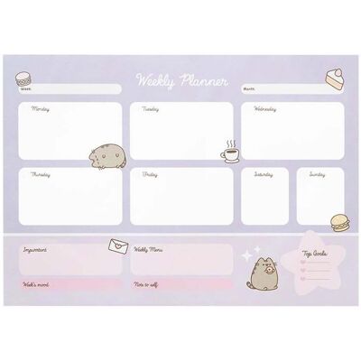 Pusheen Viikkopöytäkalenteri A3, 54 arkkia, Moments-mallisto Pusheen Viikkopöytäkalenteri A3, 54 arkkia, Moments-mallisto