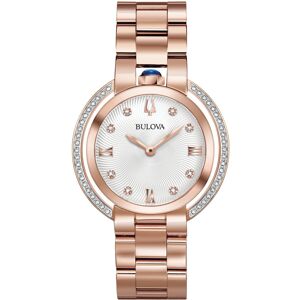 Bulova Naisten kello 98R248 Diamond Hopea/Punakultasävyinen Ø35 mm Bulova Naisten kello 98R248 Diamond Hopea/Punakultasävyinen Ø35 mm