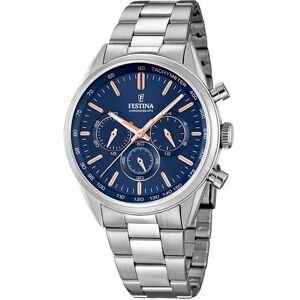 Festina Miesten kello F16820-A Sininen/Teräs Ø44 mm Festina Miesten kello F16820-A Sininen/Teräs Ø44 mm
