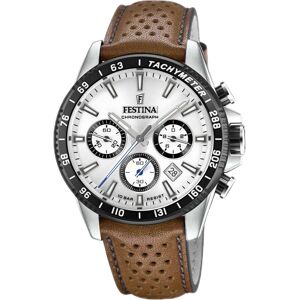 Festina Miesten kello F20561-1 Timeless Hopea/Nahka Ø45 mm Festina Miesten kello F20561-1 Timeless Hopea/Nahka Ø45 mm