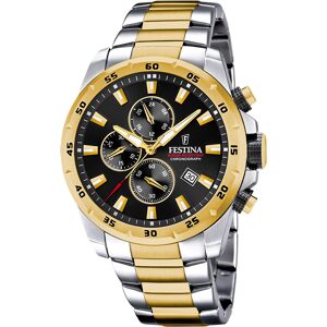 Festina Miesten kello F20562-4 Sport Musta/Kullansävytetty teräs Festina Miesten kello F20562-4 Sport Musta/Kullansävytetty teräs