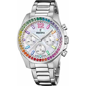 Festina Naisten kello F20606-2 Boyfriend Valkoinen/Teräs Ø39 mm Festina Naisten kello F20606-2 Boyfriend Valkoinen/Teräs Ø39 mm