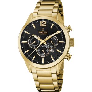 Festina Miesten kello F20633-3 Timeless Musta/Kullansävytetty teräs Festina Miesten kello F20633-3 Timeless Musta/Kullansävytetty teräs