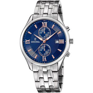 Festina Miesten kello F6854-6 Timeless Sininen/Teräs Ø42 mm Festina Miesten kello F6854-6 Timeless Sininen/Teräs Ø42 mm