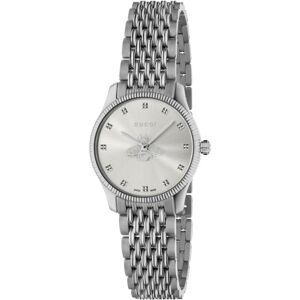 Gucci Naisten kello YA1265019 G-Timeless Hopea/Teräs Ø29 mm Gucci Naisten kello YA1265019 G-Timeless Hopea/Teräs Ø29 mm