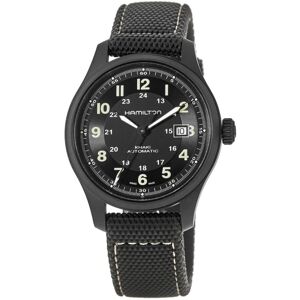 Hamilton Miesten kello H70575733 Khaki Field Titanium Musta/Tekstiili Hamilton Miesten kello H70575733 Khaki Field Titanium Musta/Tekstiili