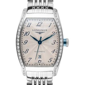 Longines Naisten kello L2.142.0.70.6 Evidenza Hopea/Teräs Ø26 mm Longines Naisten kello L2.142.0.70.6 Evidenza Hopea/Teräs Ø26 mm