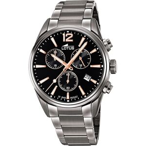 Lotus Miesten kello 18682/2 Chrono Musta/Teräs Ø42 mm Lotus Miesten kello 18682/2 Chrono Musta/Teräs Ø42 mm